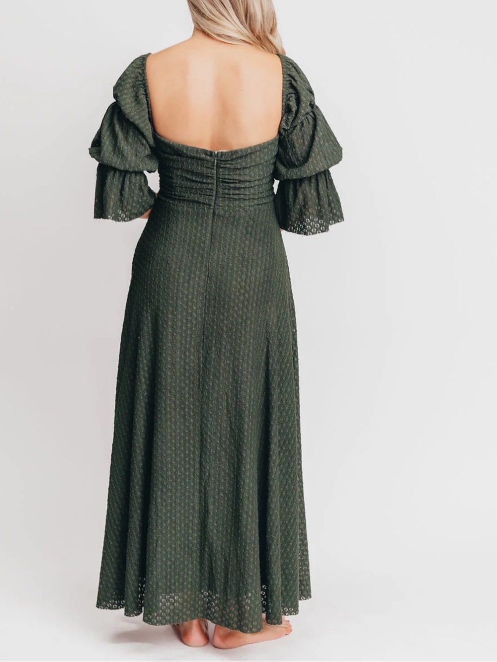 Worth Collective Corrine Tiered Sleeve Maxi Dress with Pockets 
Q2 - Picture 3 of 8